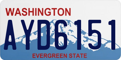 WA license plate AYD6151