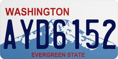 WA license plate AYD6152