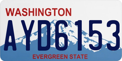 WA license plate AYD6153
