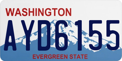 WA license plate AYD6155