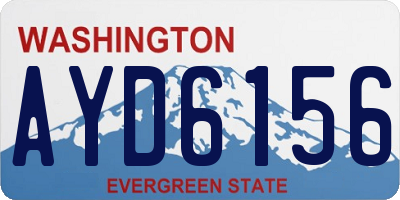 WA license plate AYD6156