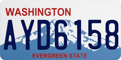 WA license plate AYD6158