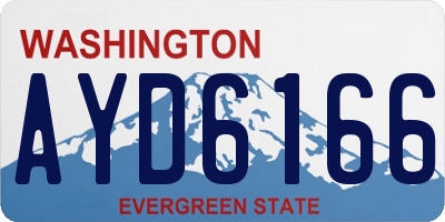 WA license plate AYD6166