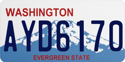 WA license plate AYD6170