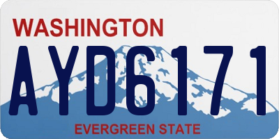 WA license plate AYD6171