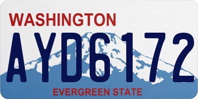 WA license plate AYD6172