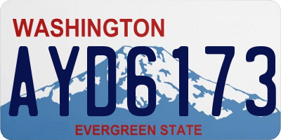 WA license plate AYD6173