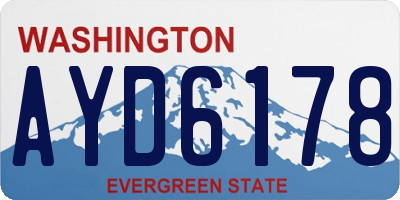 WA license plate AYD6178