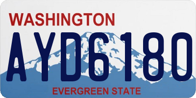 WA license plate AYD6180