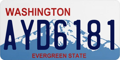 WA license plate AYD6181