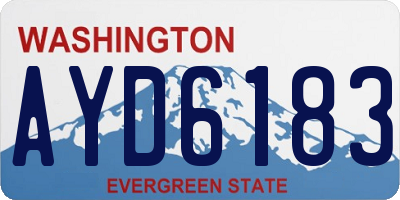 WA license plate AYD6183