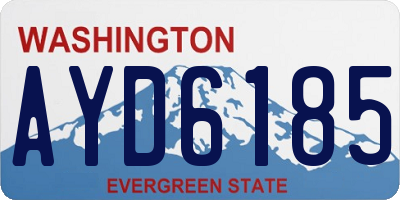 WA license plate AYD6185