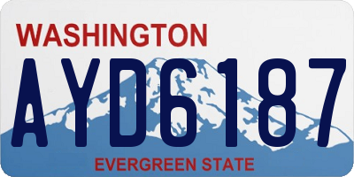 WA license plate AYD6187