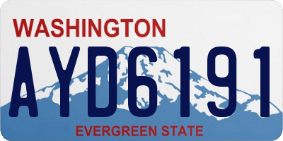 WA license plate AYD6191