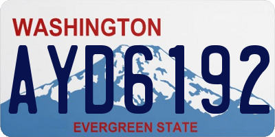 WA license plate AYD6192
