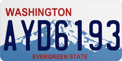WA license plate AYD6193