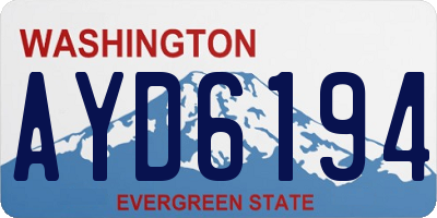 WA license plate AYD6194