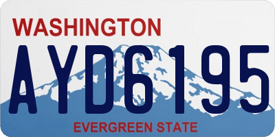 WA license plate AYD6195
