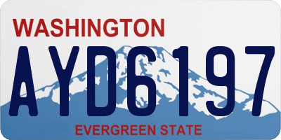 WA license plate AYD6197