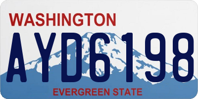 WA license plate AYD6198