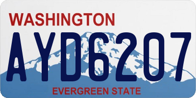 WA license plate AYD6207