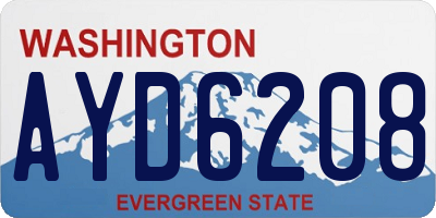 WA license plate AYD6208