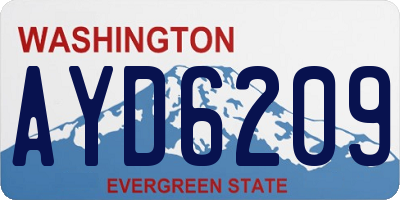 WA license plate AYD6209