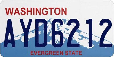 WA license plate AYD6212