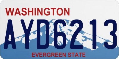 WA license plate AYD6213