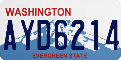 WA license plate AYD6214