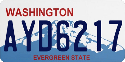 WA license plate AYD6217