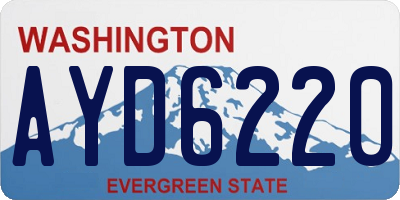 WA license plate AYD6220