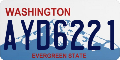 WA license plate AYD6221