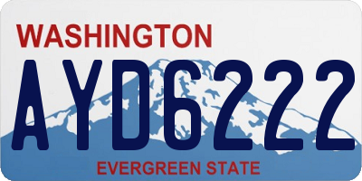 WA license plate AYD6222