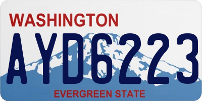 WA license plate AYD6223