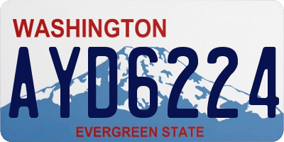 WA license plate AYD6224