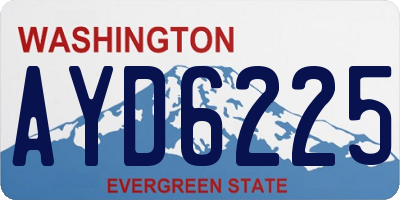 WA license plate AYD6225