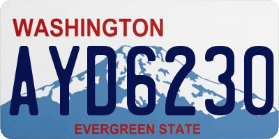 WA license plate AYD6230