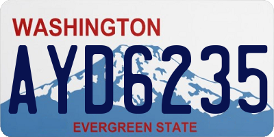 WA license plate AYD6235
