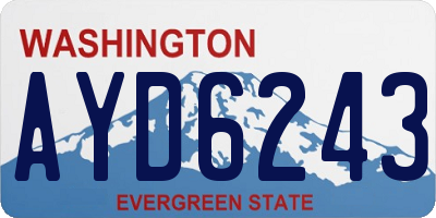 WA license plate AYD6243