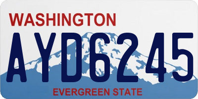 WA license plate AYD6245