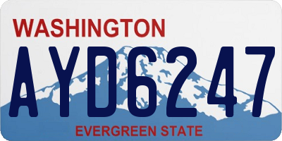 WA license plate AYD6247