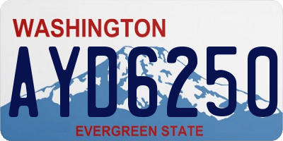 WA license plate AYD6250