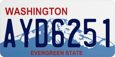 WA license plate AYD6251
