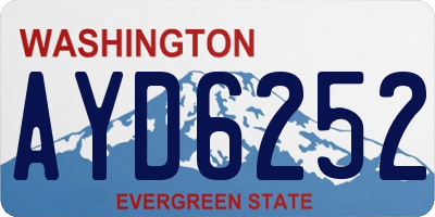 WA license plate AYD6252