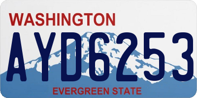 WA license plate AYD6253