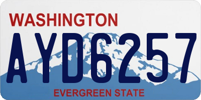 WA license plate AYD6257