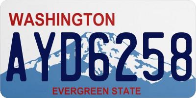 WA license plate AYD6258
