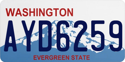 WA license plate AYD6259