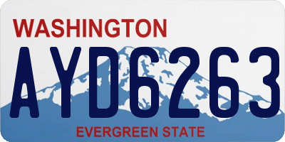 WA license plate AYD6263